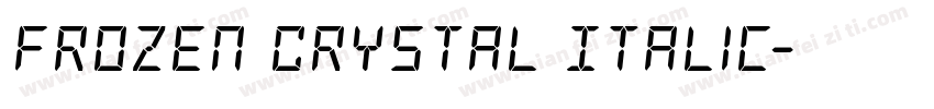 Frozen Crystal Italic字体转换